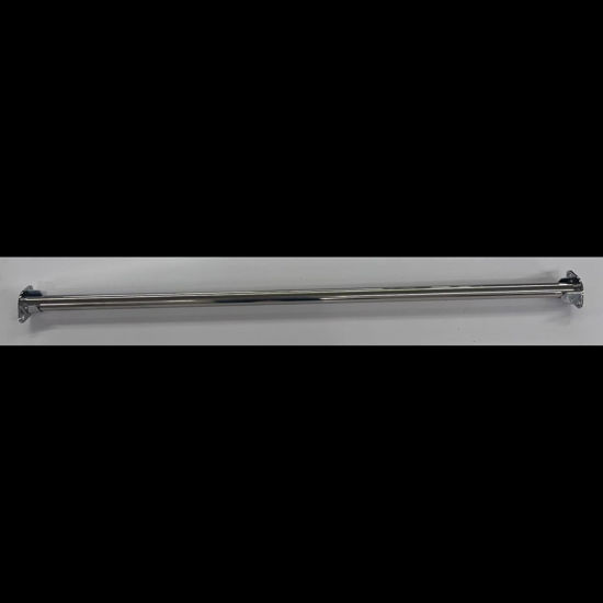 Picture of 1 inch diameter round polished chrome hanging rod 